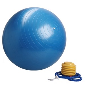 Ballon de yoga bleu - taille m 65cm